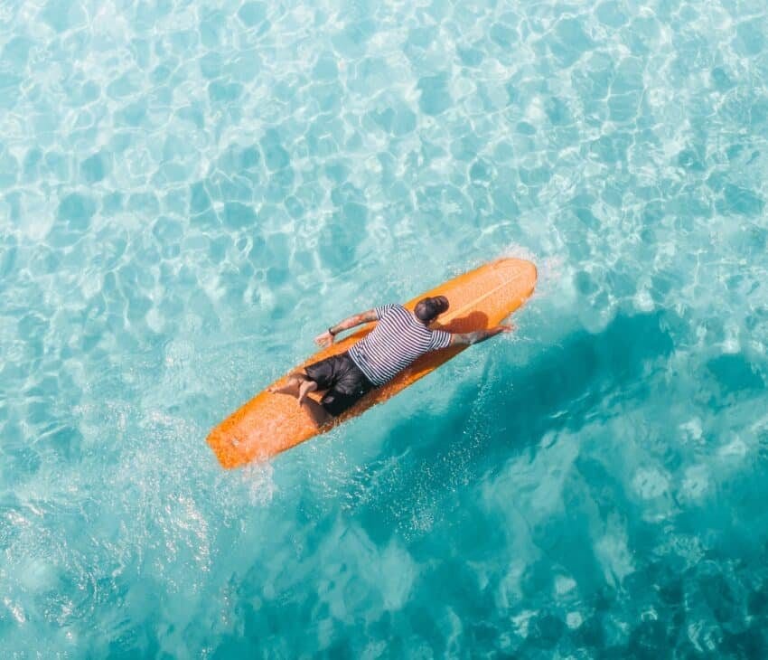 Paddling through Cozumel's waters