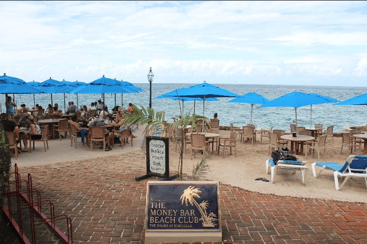 Beach club near Cozumel cruise port money bar beach club – Jet Ski Cozumel Image of money bar entrance and patio