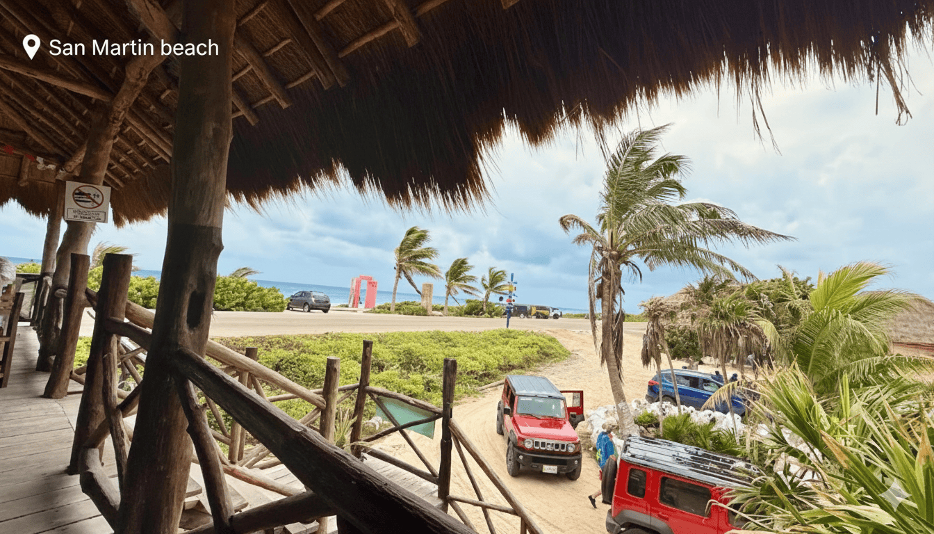 free access beach in Cozumel San martin – Jet Ski Cozumel Photo from inside the tiki hut one of cozumels free access beaches