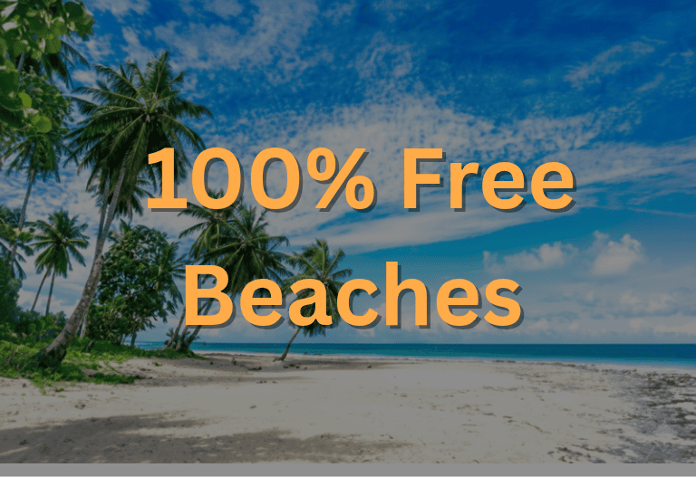 free beaches in cozumel – Jet Ski Cozumel A image of a beach with the heading 100% free beaches