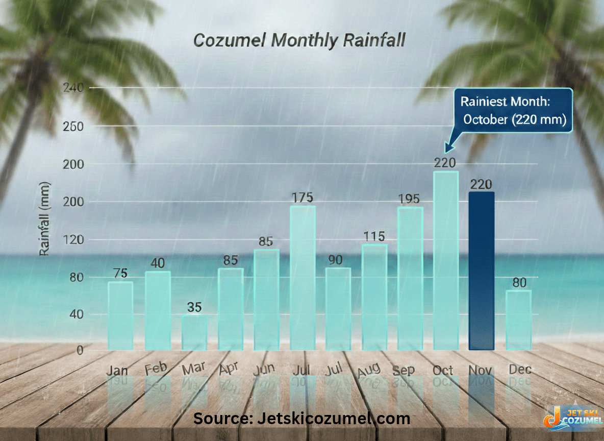 what-is-the-rainiest-month-in-cozumel – Jet Ski Cozumel What is the rainiest month in Cozumel shown by a rainfall chart